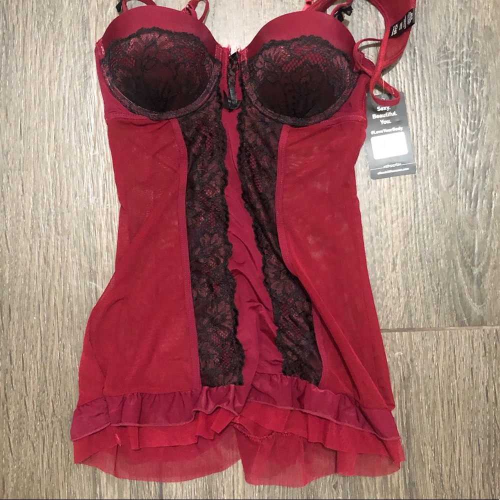 Sexy burgundy lingerie